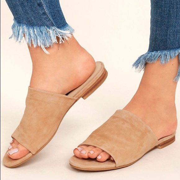 Steven By Steve Madden Shoes - STEVE MADDEN CALAHAN SUEDE LEATHER PEEP-TOE MULES